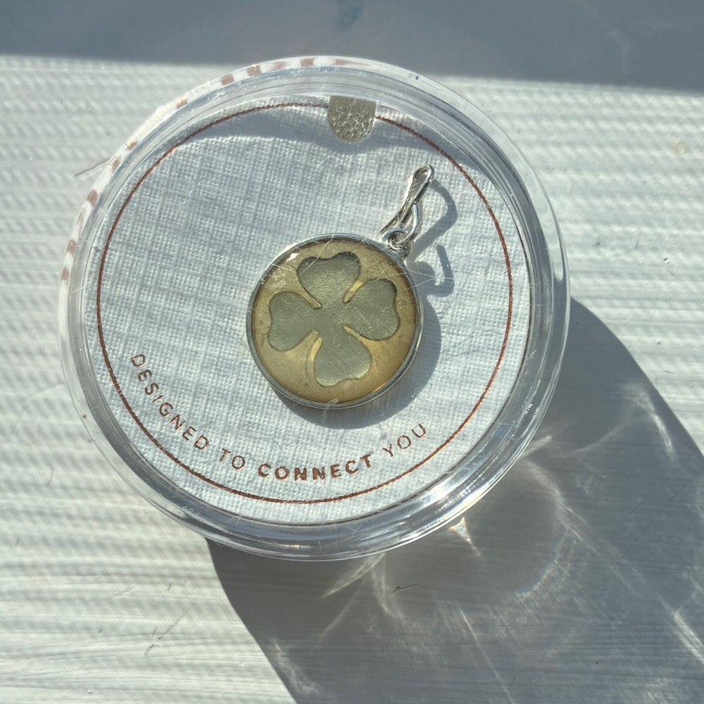 Alex and Ani Gold and Silver Clover Necklace
